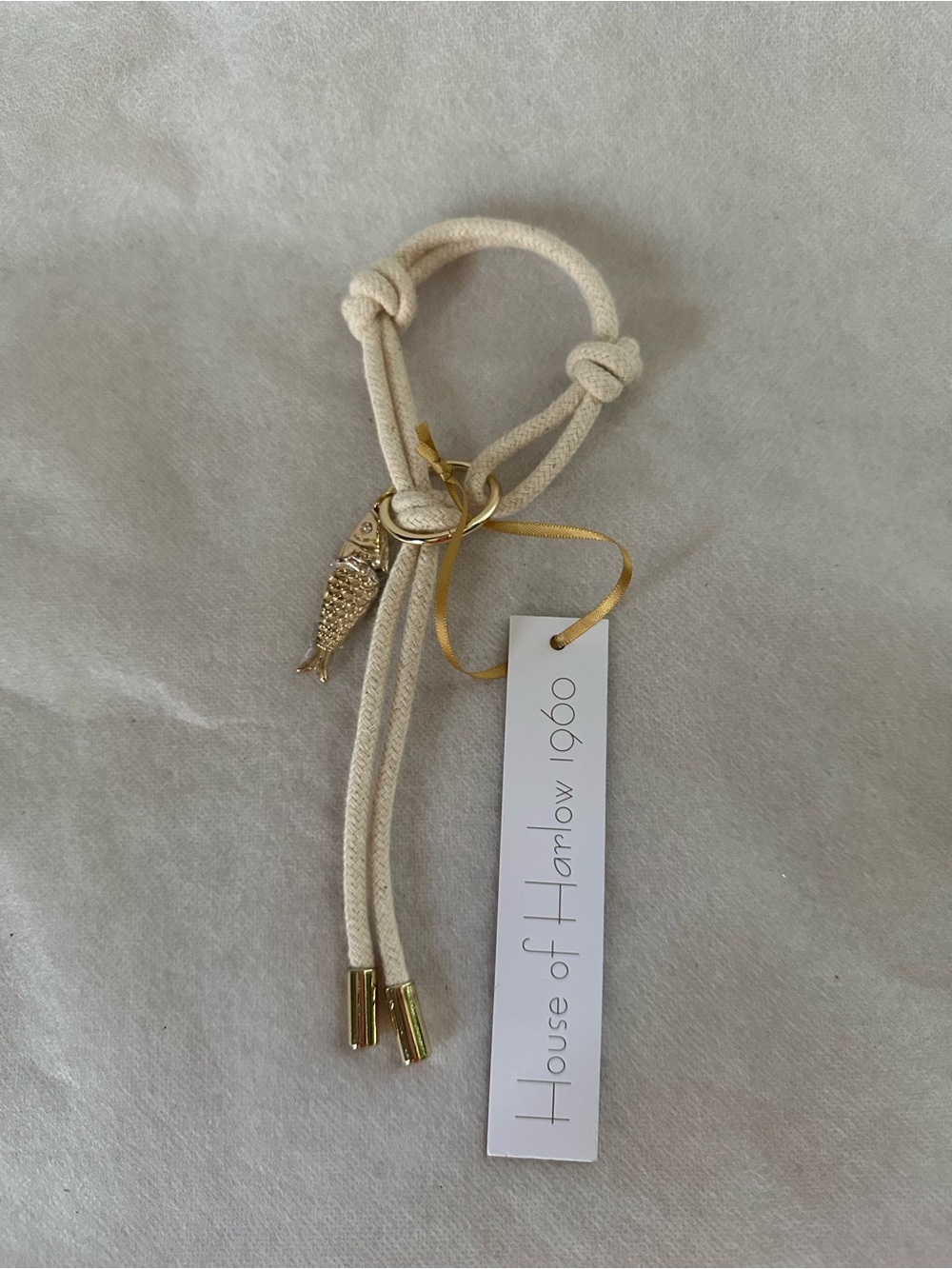 House of Harlow 1969 Fish Gold Bag Charm ,key chains New